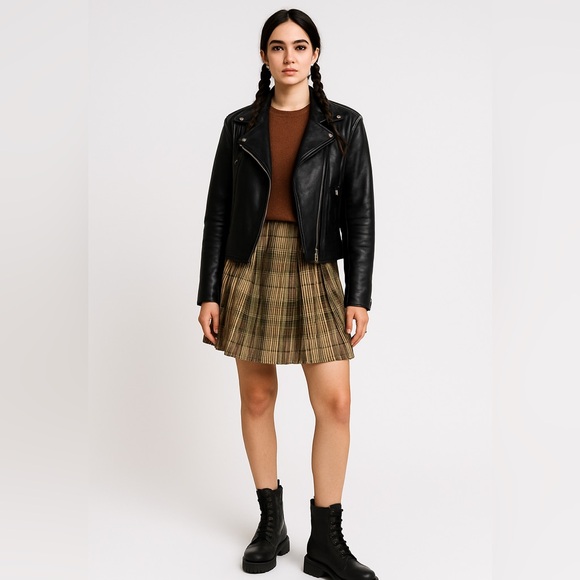 GUNEX Pleated‎ Plaid Skirt, Cotton, size 6 - Picture 10 of 10